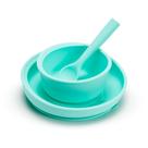 Set de Alimentación para Bebé Munchkin con Plato y Cuchara de Silicona con Succión Verde Menta