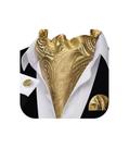 Set de Ascot Barry.Wang en Seda Dorada con Pañuelo de Bolsillo Set de Ascot Barry.Wang en Seda Dorada con Pañuelo de Bolsillo