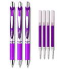 Set de bolígrafos Pentel EnerGel Deluxe RTX tinta líquida gel 0.7 mm violeta