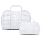 Set de Bolsas Jelly BABANA Madre e Hija Blanco Pequeño y Grande Set de Bolsas Jelly BABANA Madre e Hija Blanco Pequeño y Grande