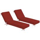 Set de Cojines para Chaise Lounge Sundale Exterior Olefina Rojo x2