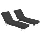 Set de Cojines para Tumbona Sundale de Exterior en Olefina Gris Oscuro
