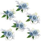 Set de Corsajes de Muñeca para Boda Serwalin 6 piezas Azul y Azul Polvoriento Set de Corsajes de Muñeca para Boda Serwalin 6 piezas Azul y Azul Polvoriento