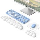 Set de Descanso para Muñeca MoKo Cloud de Cuero PU Ergonómico Blanco Set de Descanso para Muñeca MoKo Cloud de Cuero PU Ergonómico Blanco