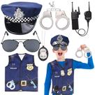 Set de Disfraz Oficial de Policía para Niños Keymall 6 Piezas para Halloween