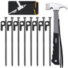 Set de Estacas y Martillo para Tienda DkOvn de 8 Piezas, 20cm, Uso Rudo