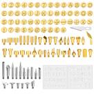 Set de Letras para Pirograbado Qulkws de 105 piezas en Latón para DIY