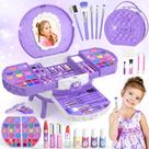 Set de Maquillaje PERRYHOME para Niñas, 57 Piezas, No Tóxico y Lavable