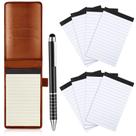Set de Mini Porta Bloc de Notas de Bolsillo Outus con Funda de Cuero y Bolígrafo