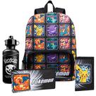 Set de Mochila Pokémon para Niños con Botella de Agua, Estuche para Lápices y Lonchera