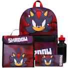 Set de Mochila Sonic The Hedgehog Shadow 4 Piezas con Lonchera