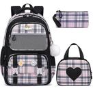 Set de Mochila y Lonchera para Niñas MOMUVO de Nylon 45x31x15 cm Set de Mochila y Lonchera para Niñas MOMUVO de Nylon 45x31x15 cm
