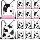 Set de Mochilas con Cordón Estampadas de Vaca Censen 24 Piezas para Niños
