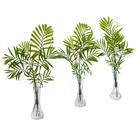 Set de Plantas Artificiales Mini Palma Casi Natural con Jarrón x3