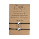 Set de Pulseras de Amistad Deportivas de Fútbol con Aleación y Rhinestones