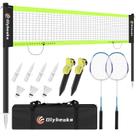 Set de Red de Bádminton Olybeaka 3.7 m con Raquetas y Volantes Set de Red de Bádminton Olybeaka 3.7 m con Raquetas y Volantes