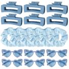 Set de Regalo para Propuesta de Damas de Honor Whaline Azul Polvoriento 18 Piezas