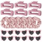 Set de Regalo para Propuesta de Damas de Honor Whaline Rosa Rosado 18 Piezas