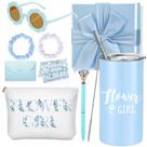 Set de Regalos para Propuesta de Dama de Honor Sieral 9 Piezas con Vaso Azul