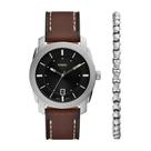 Set de Reloj Fossil Machine de Tres Manecillas con Fecha 42mm con Pulsera