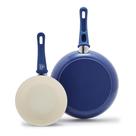 Set de Sartenes Antiadherentes de Cerámica GreenLife Azul 7 y 10 pulgadas