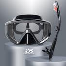 Set de Snorkel EXP VISION Pano 3 Ventanas para Adultos Gris Oscuro