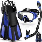 Set de Snorkel Odoland con Máscara Dry Top y Aletas Ajustables S/M Set de Snorkel Odoland con Máscara Dry Top y Aletas Ajustables S/M