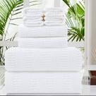 Set de Toallas Oliven 8 Piezas Sobredimensionadas Blancas 600GSM