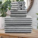 Set de Toallas Oliven Cabana a Rayas Gris 8 Piezas