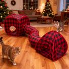 Set de túneles para gatos GONPETGP para gatos de interior con cubo, carpa y juguete