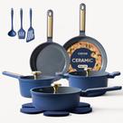 Set de Utensilios de Cocina CAROTE Cerámico Antiadherente 16 Piezas Azul
