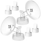Set de Válvulas de Pico de Pato y Bridas de 15mm para Extractor de Leche TOVVILD