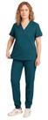 Set Medical Scrub Set Sumincarly com decote em V, verde Hunter