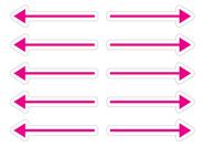 Setas Direcionais Magnéticas DCM Solutions Pink - Conjunto com 6 Peças