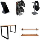 Setup Kit Gamer Vexus Com Mesa 1,20 Prateleiras Suporte P/ Controle Fone Celular Prata Setup Kit Gamer Vexus Com Mesa 1,20 Prateleiras Suporte P/ Controle Fone Celular Prata