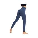 Sexy sem costura outono ginásio leggings feminino cor sólida cintura alta push up calças