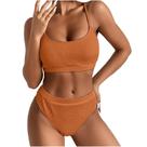 Sexy Women Solid Color Backless Bikini Duas Peças Swimwear Swimsuit Beachwear Set Sexy Women Solid Color Backless Bikini Duas Peças Swimwear Swimsuit Beachwear Set