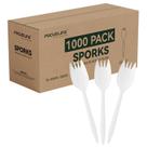Sforks descartáveis FOCUSLINE 1000 de plástico branco x1000