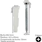 Sforplast Parafuso C/Bucha Tj.Bai.Sfo.Mu06 C/100 Sforplast Parafuso C/Bucha Tj.Bai.Sfo.Mu06 C/100