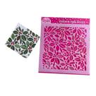 SG24 Estêncil natal folhas para confeitaria e artesanato.