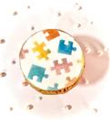 SG53 Estêncil quebra-cabeça autismo para confeitaria e artesanato.