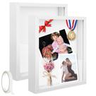 Shadow Box Frame IWOLOMI, 11 x 14 polegadas, madeira branca, pacote com 2