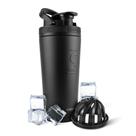 Shaker Bottle Ice Shaker Ice Shaker Isolado em Aço Inoxidável 770mL Preto