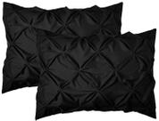 Sham Set Elegant Comfort Pleat Design 1500 em microfibra