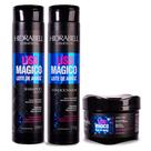 Shampoo 285ml Condicionador 270g e Máscara 250g Liso Mágico Hidrabell Efeito Liso Duradouro Sem Frizz