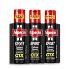 Shampoo Alpecin CTX Sport Caffeine Masculino 250mL (pacote com 3)