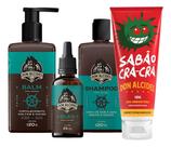 Shampoo + Balm + Óleo Calico Jack + Sabão Crácrá Don Alcides Shampoo + Balm + Óleo Calico Jack + Sabão Crácrá Don Alcides