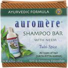 Shampoo Bar Auromere Ayurvédico 125 ml, ecológico e vegano