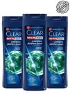 Shampoo Clear Men Anticaspa Limpeza Diária 2 Em1 KIT 3x400ml