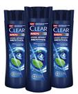 Shampoo Clear Men Cool Sport Mentol Anticaspa 350ml x3